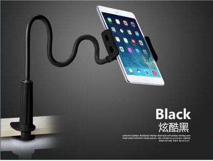 Universele Mobiele Telefoon Houder Lange Arm Luie Beugel Stand Voor Bureau Bed 360 Graden Flexibele Draaien Voor Tablet zwart