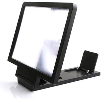 Universele Mobiele Telefoon Screen Vergrootglas Houder Vergroten Mobiele Telefoon Display Stand Handig Duurzaam Nuttig Tool Voor Mobiele Telefoon zwart