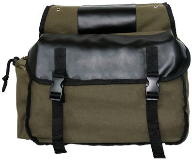 Universele Motorbike Touring Zadeltas Motorfiets Canvas Fietstassen Doos Retro Locomotief Tas Waterdichte Tas Knight Zadeltas leger groen