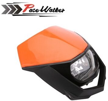 Universele Motorcycle H4 Koplamp Wit Zwart Enduro Hoofd Licht Goud