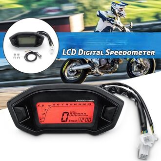Universele Motorcycle Lcd Digitale 13000Rpm Snelheidsmeter Backlight Motor Voertuig Voor 2-4 Cilinders Meter Kilometerstand Instrumenten