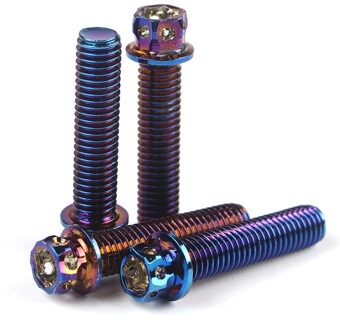 Universele Motorcycle Rvs Verbrande Titanium Schroef M8 * 35Mm Buitenste Hexagon Schroeven Bike 5 stk