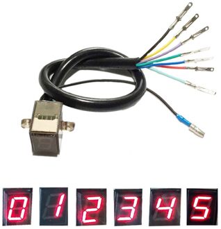Universele Motorfiets 1-5 Speed Gear Led Digitale Display Indicator Waterdichte Direct Mount Voor Diy Motorfiets Modificatie rood
