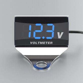 Universele Motorfiets DC10-150V Digitale Voltmeter LED Display Waterdicht Voltage Tester Batterij Moniter Gauge met Beugel zilver