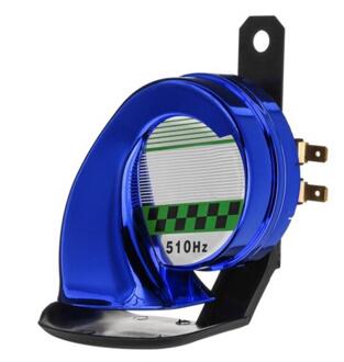 Universele Motorfiets Hoorn Kit 12V 130db Waterdichte Ronde Luid Hoorn Luidsprekers Voor Scooter Bromfiets Dirt Bike Atv Vervangende Onderdelen blauw