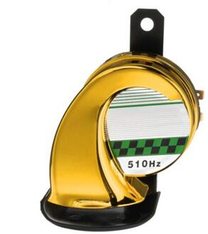 Universele Motorfiets Hoorn Kit 12V 130db Waterdichte Ronde Luid Hoorn Luidsprekers Voor Scooter Bromfiets Dirt Bike Atv Vervangende Onderdelen goud