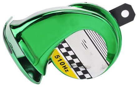 Universele Motorfiets Hoorn Kit 12V 130db Waterdichte Ronde Luid Hoorn Luidsprekers Voor Scooter Bromfiets Dirt Bike Atv Vervangende Onderdelen groen
