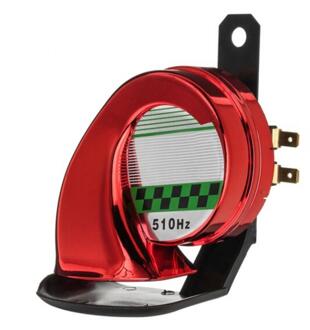 Universele Motorfiets Hoorn Kit 12V 130db Waterdichte Ronde Luid Hoorn Luidsprekers Voor Scooter Bromfiets Dirt Bike Atv Vervangende Onderdelen rood