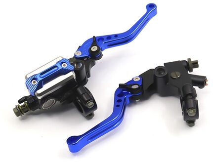 Universele Motorfiets Rem Koppeling Pomp Hendel Hydraulische Hoofdremcilinder Motorcycle Rem Koppeling Pomp Hendel Motor Fiets Handvat Blauw