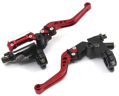 Universele Motorfiets Rem Koppeling Pomp Hendel Hydraulische Hoofdremcilinder Motorcycle Rem Koppeling Pomp Hendel Motor Fiets Handvat Rood