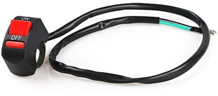 Universele Motorfiets Schakelaar Stuur Flameout Op Off Knop Voor Moto Motor Atv Bike DC12V/10A Zwart