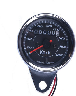 Universele Motorfiets Snelheidsmeter Meter Dubbele Kleur LED Licht Kilometerstand meter gauge Miles Voor Motorfiets ~