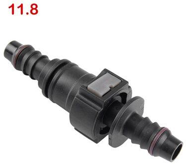 Universele Nylon Fuel Line Rubber Slang Koppeling 7.89/9.89/11.8Mm Auto Brandstofslang Koppeling Quick release Sluit Connector zwart 11.8rechtdoor