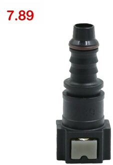 Universele Nylon Fuel Line Rubber Slang Koppeling 7.89/9.89/11.8Mm Auto Brandstofslang Koppeling Quick release Sluit Connector zwart 7.89rechtdoor