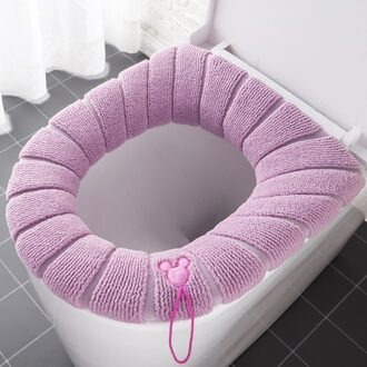 Universele O-Vormige Toiletbril Waterdicht Wc Ring Dikker In Winter Pluche Warm Pad Vier Seizoenen Universele Waterdichte Wc B1
