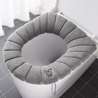 Universele O-Vormige Toiletbril Waterdicht Wc Ring Dikker In Winter Pluche Warm Pad Vier Seizoenen Universele Waterdichte Wc B5