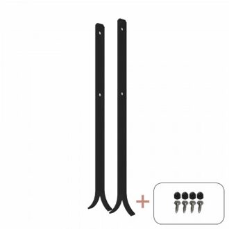 Universele Paal Ankers Beton 4 x 60 CM Zwart Black