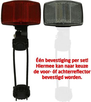 UNIVERSELE REFLECTOR SET VOOR OF ACHTER ROOD EN WIT