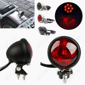 Universele retro motorfiets Verstelbare LED rem achterlicht vintage Cafe Racer Achterlicht Stop Lamp voor harley Scrambler 1