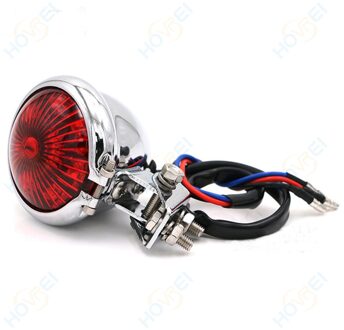 Universele retro motorfiets Verstelbare LED rem achterlicht vintage Cafe Racer Achterlicht Stop Lamp voor harley Scrambler 2