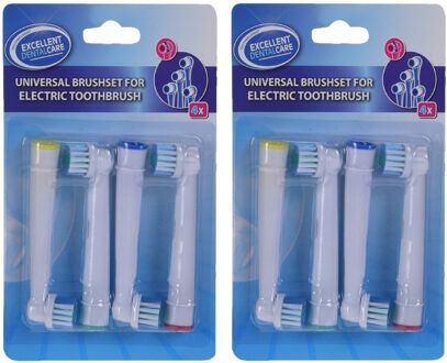 Universele ronde opzetborstels - 8x - voor elektrische tandenborstel