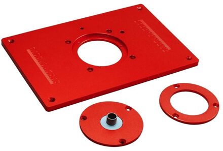 Universele Router Tafel Zagen Bankjes Insert Bodemplaat Kit Red Board Trimmen Machine Flip Boord Zagen Houtbewerking