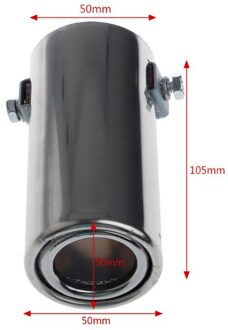 Universele Rvs Car Rear Ronde Uitlaatpijp Staart Keel Uitlaat Tip 1XCF