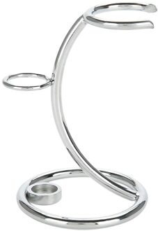 Universele Scheerkwast Stand Eenvoudige Metalen Veilig Scheermes En Borstel Houder Stand Scheerapparaat Kit Organizer Voor Mannen