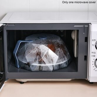 Universele Schotel Transparant Verwarming Isolatie Anti Olie Deksel Huis Keuken Magnetron Cover Geventileerde Makkelijk Schoon Stofdicht Voor Voedsel Blauw
