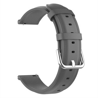 Universele Smartwatch Lederen Band - 22mm - Grijs