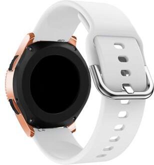 Universele Smartwatch Siliconen Band - 20mm - Wit