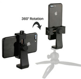 Universele Statief Mount Adapter Mobiele Telefoon Clipper Houder Verticale 360 Rotatie Statief Stand voor iPhone X 8 plus Samsung