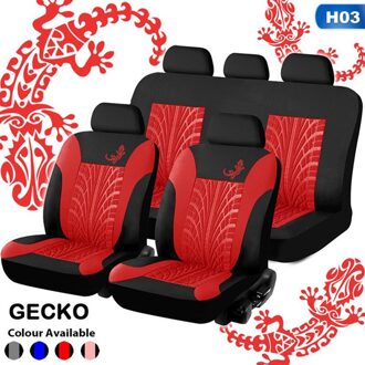 Universele Styling Volledige Set Gecko 3D Band Print Interieur Accessoires Auto Protector Auto Seat Cover Voor Auto Gereedschap H03