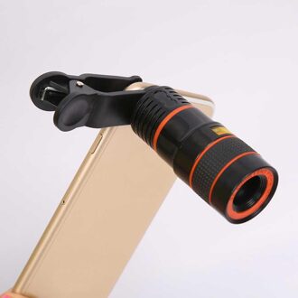 Universele Techvilla 8X Zoom Draagbare Mobiele Telefoon Telescoop Camera Lens Vergrootglas Clip voor Mobiel SmartPhone fotografie