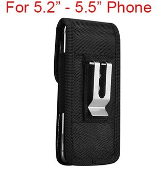 Universele Telefoon Heuptas 5.2-6.3 inch Mobiele Telefoon Case voor iPhone 6 7 8 Samsung Xiaomi Sport Riem taille Tas Haak Telefoon Tas 5.2-5.5 Metal hook