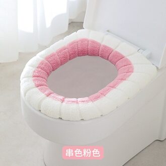 Universele Toiletbril Verdikte Mat Zachte Warme Wasbaar Voor Home Decor Closestool Mat Seat Case Coral Wc Deksel Accessoires Roze