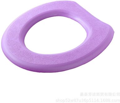 Universele Toiletbril Verdikte Mat Zachte Warme Wasbaar Voor Home Decor Closestool Mat Waterdicht Eva Seat Wc Case Accessoire O paars