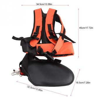 Universele Trimmer Schouder Enkele/Dubbele Schouderriem Maaier Nylon Y-Vormige Riem Voor Bosmaaier Tuingereedschap dubbele oranje