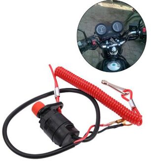 Universele Veiligheid Tether Lanyard Drukknop Boot Motor motor Kill Stop Schakelaar Motorfiets Switches Motorfiets Accessoires