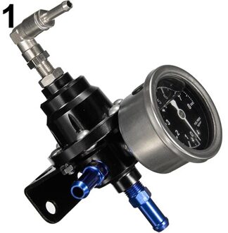 Universele Verstelbare Auto Fuel Pressure Regulator Met Kpa Olie Gauge Kit zwart