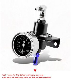 Universele Verstelbare Fuel Pressure Regulator Kit Met Gauge Voor Auto zwart