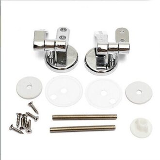 Universele Verstelbare Vervanging Chrome Toiletbril Scharnier Set Paar Met Fittings Een Paar Chrome Effect Toiletbril Scharnieren