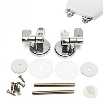 Universele Verstelbare Vervanging Chrome Toiletbril Scharnier Set Paar Met Fittings Een Paar Chrome Effect Toiletbril Scharnieren