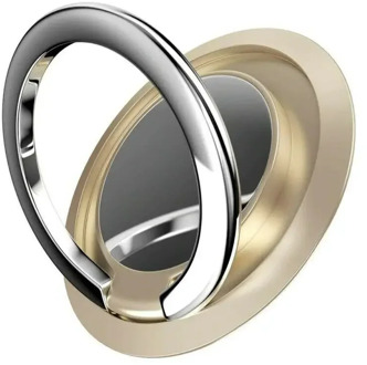 Universele Vinger Ring Houder Stand Grip 360 Graden Draaien Voor Mobiele Telefoon Auto Magnetische Mount Phone Terug Sticker Pad Beugel A goud