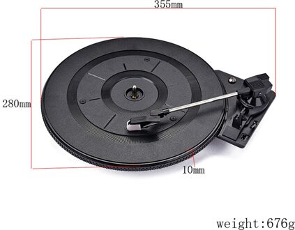 Universele Vinyl Draaitafel Platenspeler Lp 3-Speed Draaitafel Met Doos Draagbare Fonograaf Disc Accessoires