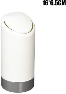 Universele Voertuigen Auto Prullenbak Auto Organizer Met Deksel Siliconen Auto Puin Vuilnis Opslag Cup Bureau Vuilnis Houder wit