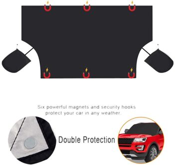 Universele Voorruit Sneeuw Cover, 82.6X49.2 Inch Voorruit Netic Vorst Cover Met Zijspiegel Covers Voorruit Ice Cov
