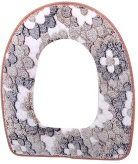 Universele Warme Zachte Wasbare Toilet Seat Cover Set Voor Home Decor Closestool Mat Seat Case Wc Deksel Cover Accessoires koffie