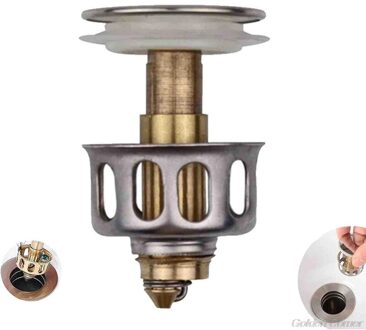 Universele Wastafel Bounce Drain Plug Pop-Up Badkamer Wastafel Aftappen Filter Mand Voor Thuis Keuken Wastafel Zeef M25 21