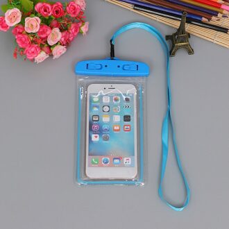 Universele Waterdichte Case Voor Iphone X Xs Max 8 7 6 S 5 Plus Cover Pouch Tas Gevallen Voor Telefoon coque Waterdicht Telefoon Case blauw